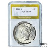 1923-S Silver Peace Dollar PGA MS64