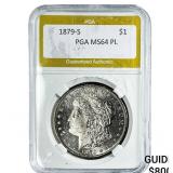 1879-S Morgan Silver Dollar PGA MS64 PL