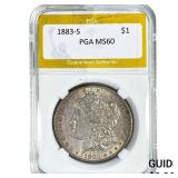 1883-S Morgan Silver Dollar PGA MS60