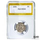 1935 Buffalo Nickel PGA MS66