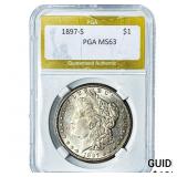 1897-S Morgan Silver Dollar PGA MS63