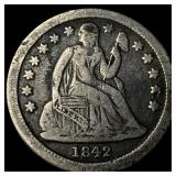 1842 Seated Liberty Dime
