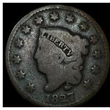 1827 Coronet Head Large Cent LIGHTLY CIRCULATED
