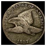 1857 Copper-Nickel Flying Eagle Cent NICELY CIRCUL
