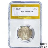 1929 Standing Liberty Quarter PGA MS65 FH