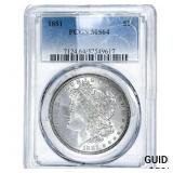 1881 Morgan Silver Dollar PCGS MS64