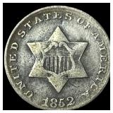 1852 Silver Three-Cent Piece LIGHTLY CIRCULATED