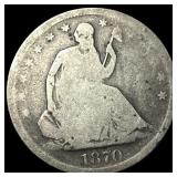 1870-S Silver Half Dollar LIGHTLY CIRCULATED