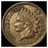 1862 Copper-Nickel Indian Head Cent CHOICE AU