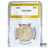 1944 Walking Liberty Half Dollar PGA MS65