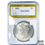1890 Morgan Silver Dollar PGA MS64