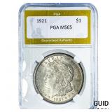 1921 Morgan Silver Dollar PGA MS65