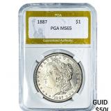 1887 Morgan Silver Dollar PGA MS65