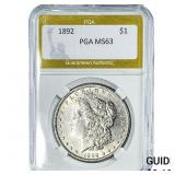 1892 Morgan Silver Dollar PGA MS63