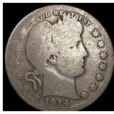 1914-D Silver Barber Half Dollar NICELY CIRCULATED