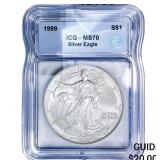 1999 Silver Eagle ICG MS70