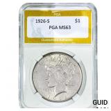 1926-S Silver Peace Dollar PGA MS63