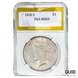1926-S Silver Peace Dollar PGA MS63