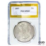 1897 Morgan Silver Dollar PGA MS64