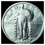 1920-S Silver Standing Liberty Quarter CLOSELY UNC
