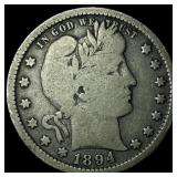 1894-S Silver Barber Quarter LIGHTLY CIRCULATED