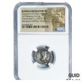 Roman Cleopatra VII+Marc Antony Silver Denarius N