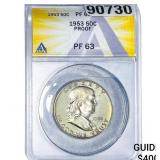1953 Franklin Half Dollar ANACS PF63