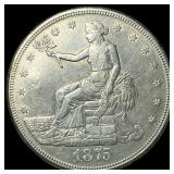 1875-S Silver Trade Dollar CLOSELY UNCIRCULATED