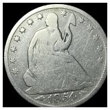 1854 Arrows Seated Liberty Half Dollar LIGHTLY CIR