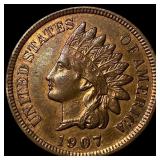 1907 Indian Head Cent CHOICE AU