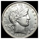 1894-O Silver Barber Half Dollar CLOSELY UNCIRCULA