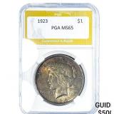 1923 Silver Peace Dollar PGA MS65