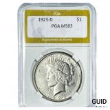 1923-D Silver Peace Dollar PGA MS63
