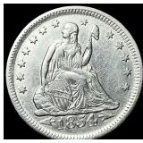 1854 Arrows Seated Liberty Quarter UNCIRCULATED