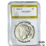 1926-D Silver Peace Dollar PGA MS63