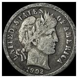 1902-O Silver Barber Dime LIGHTLY CIRCULATED