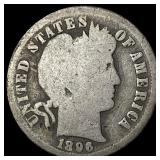 1896-O Silver Barber Dime NICELY CIRCULATED
