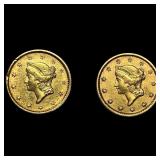 1851 Gold $1 Liberty Head 1853 Gold $1 Liberty Hea