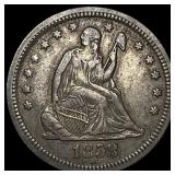 1858 Seated Liberty Quarter NEARLY UNCIRCULATED
