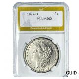 1897-O Morgan Silver Dollar PGA MS60