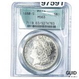 1880-S Morgan Silver Dollar PCGS MS63