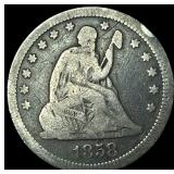 1858 Seated Liberty Quarter LIGHTLY CIRCULATED