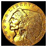 1909 Indian Head Gold $2.50 Quarter Eagle UNCIRCUL