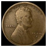 1909-S Lincoln Wheat Cent LIGHTLY CIRCULATED