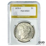 1878-S Morgan Silver Dollar PGA MS63