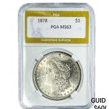 1878 Morgan Silver Dollar PGA MS63