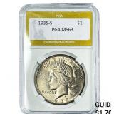 1935-S Silver Peace Dollar PGA MS63