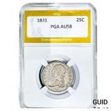 1831 Capped Bust Quarter PGA AU58