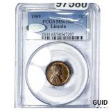 1909 Wheat Cent PCGS MS65 RB