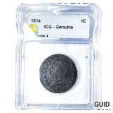 1814 Classic Head Large Cent ICG G
